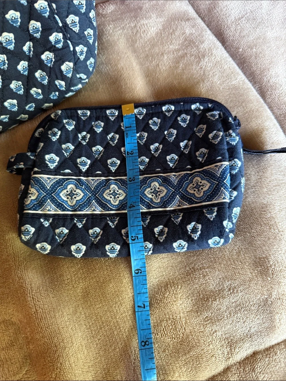 Vera Bradley Nantucket Navy Quilted Backpack with Blue Accent Pouch - Picture 3 of 12